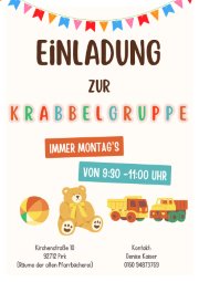 Einladung zur Krabbelgruppe